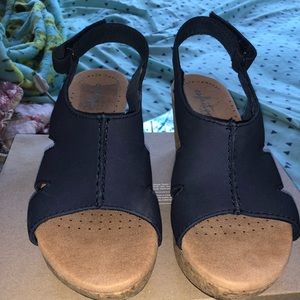 Navy Blue Wedges
